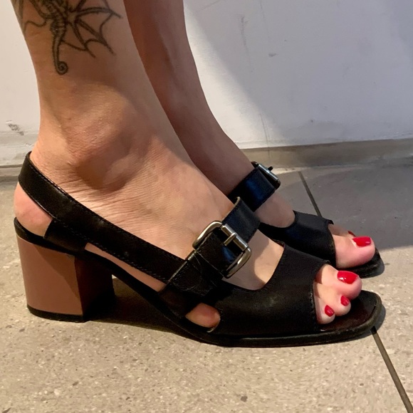 Marni Black Slip-on with brown block heels - Picture 6 of 9